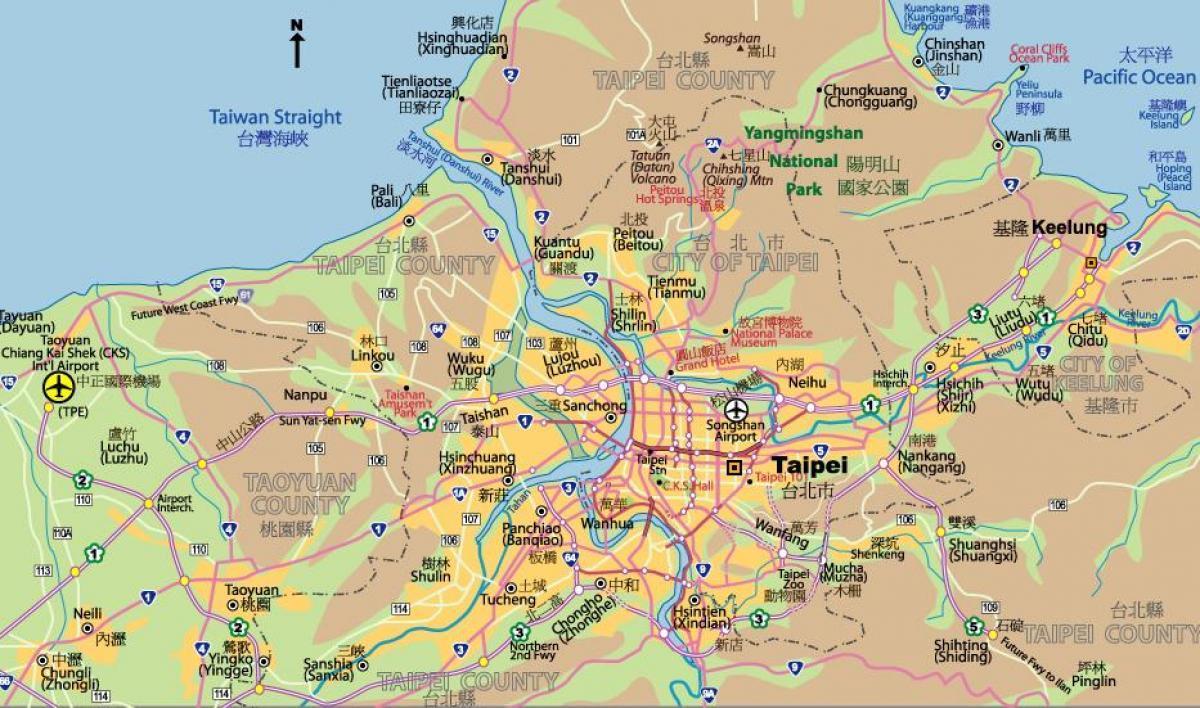 Taipei airports map